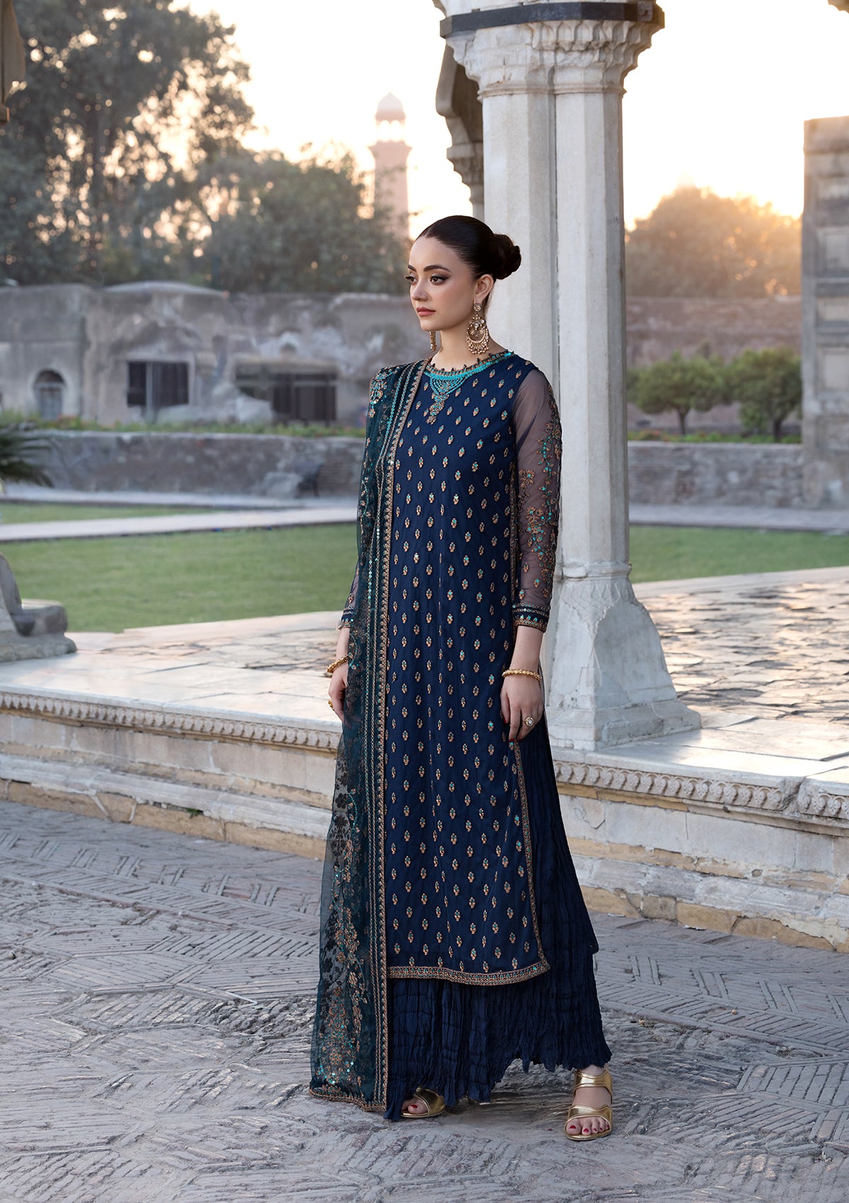 EMBROIDERED NET BT-6608-BTB