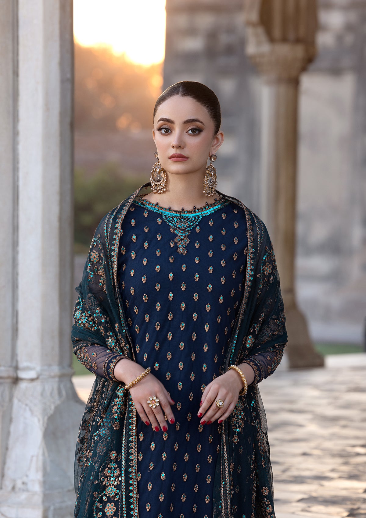 EMBROIDERED NET BT-6608-BTB