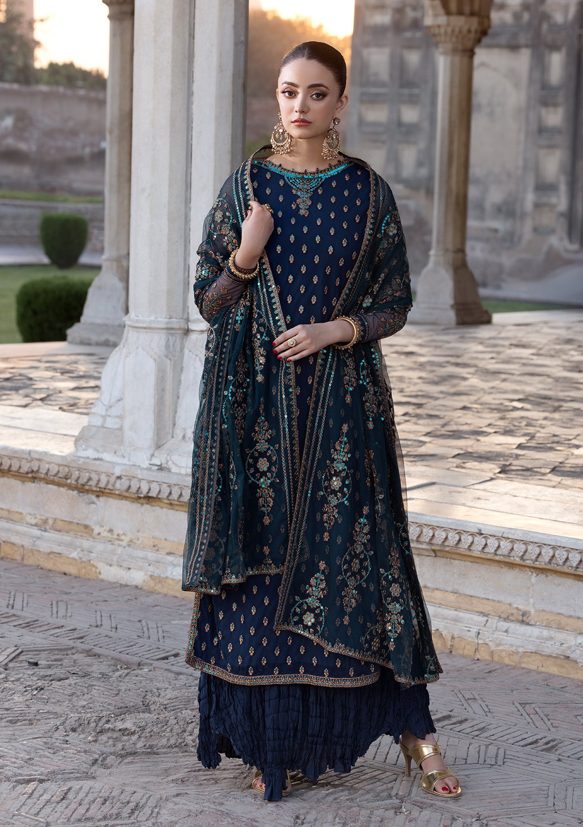 EMBROIDERED NET BT-6608-BTB