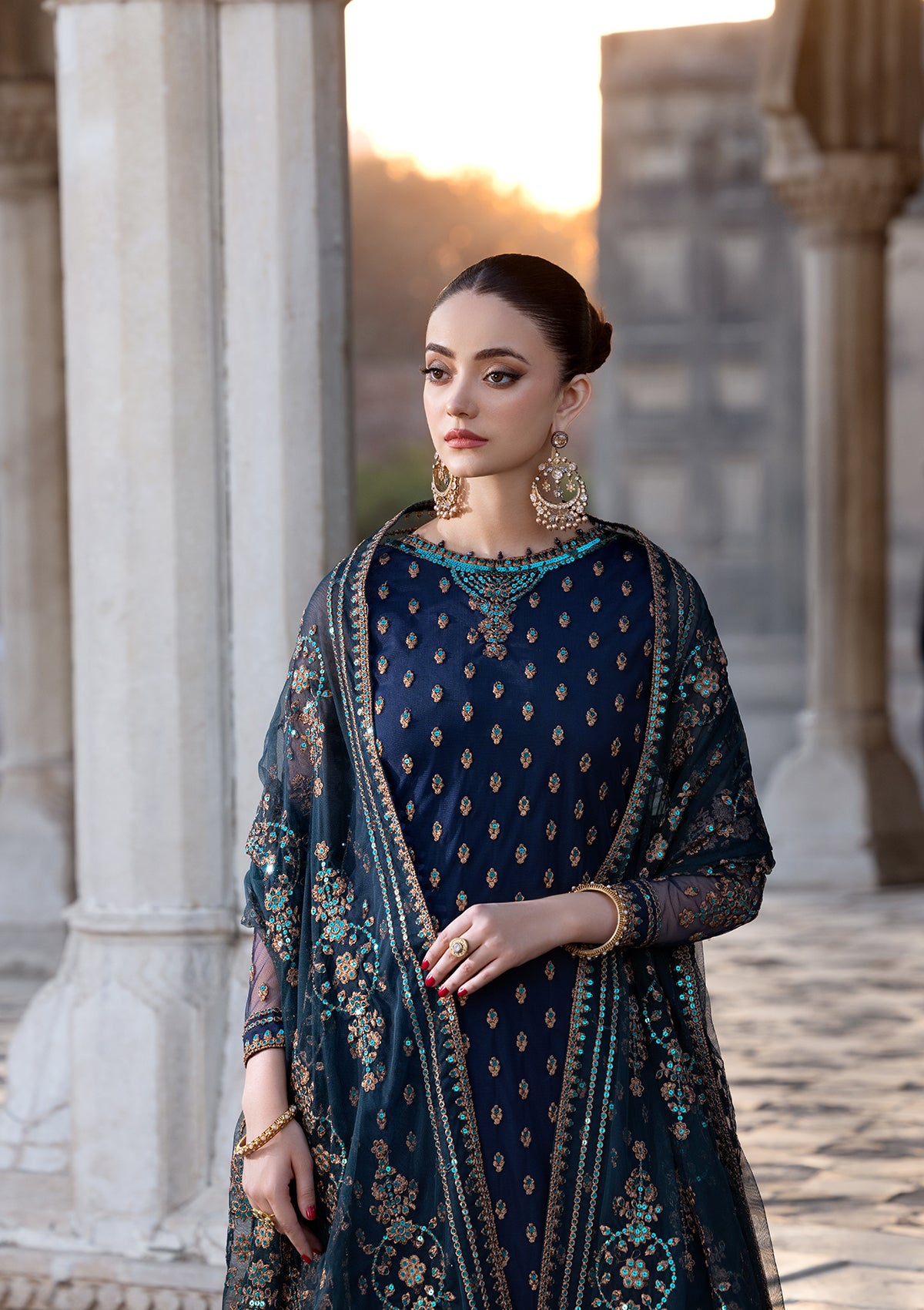 EMBROIDERED NET BT-6608-BTB