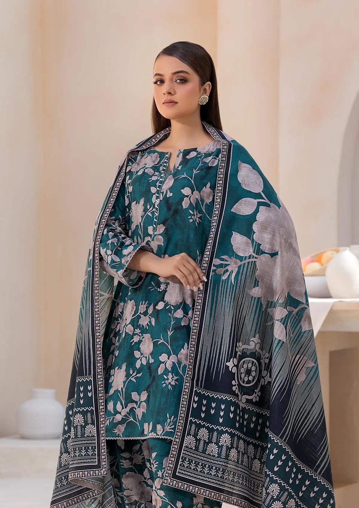 Printed Khaddar BT6553-C-GRN Bin Tayyab