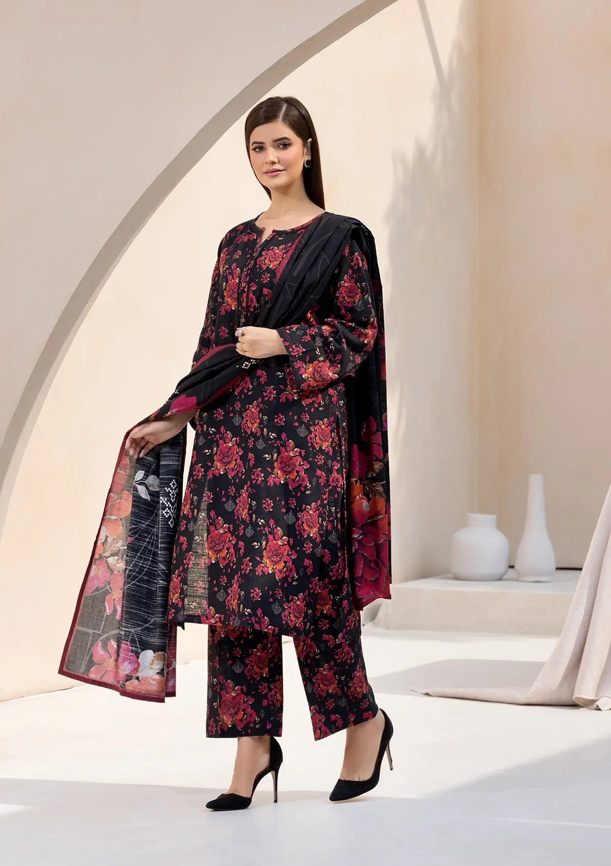 Printed Khaddar BT6553-BMRN Bin Tayyab