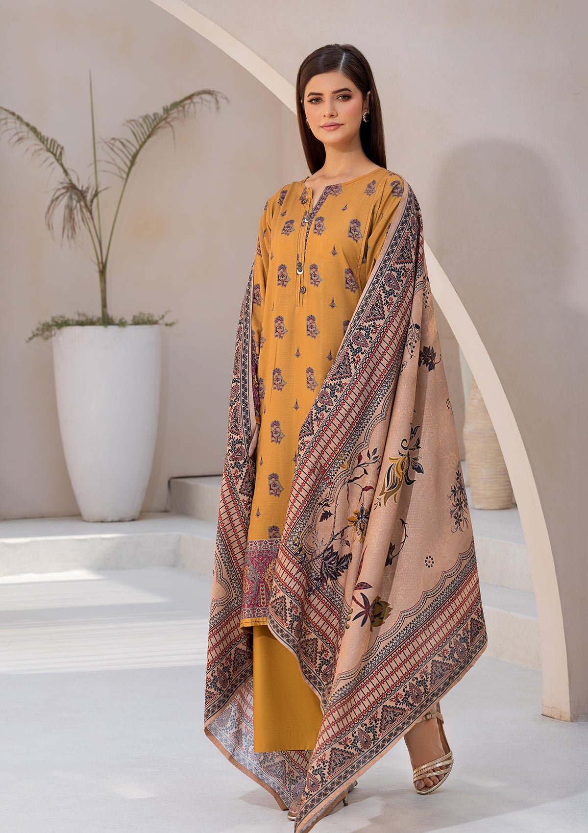 Printed Linen BT6545-YLO