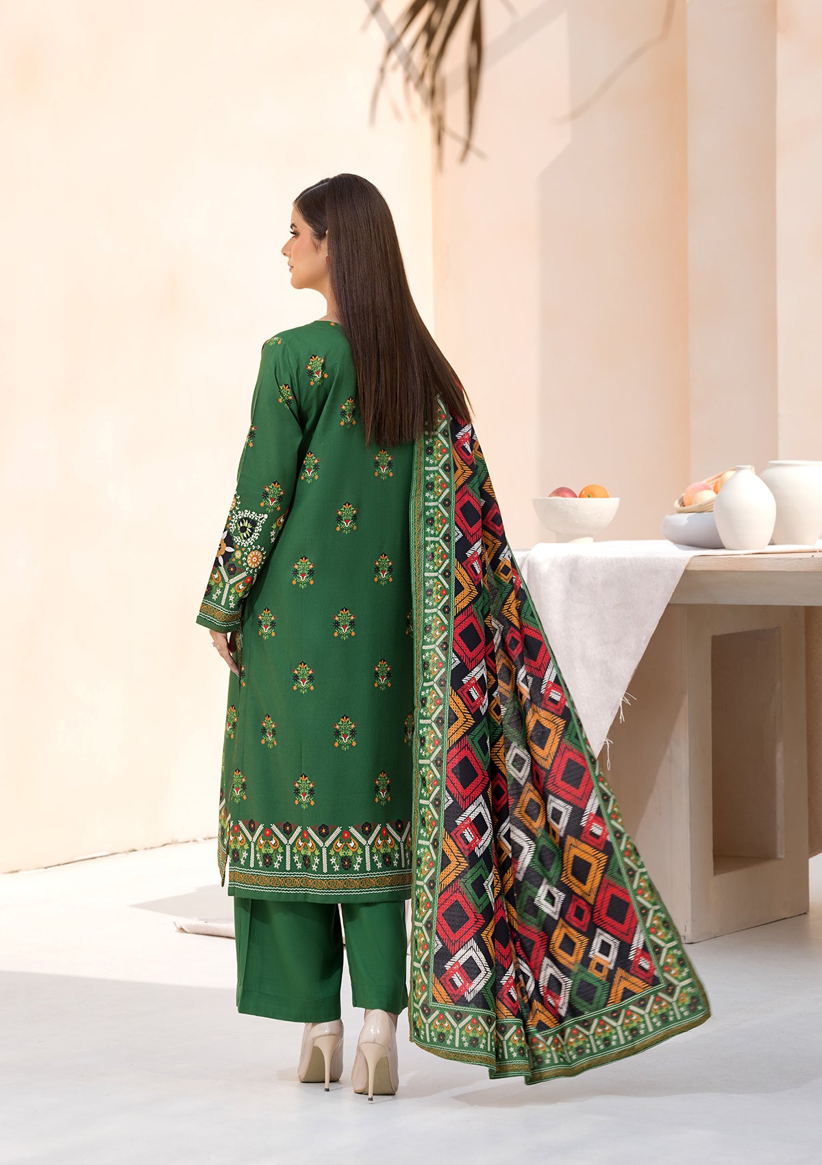 Printed Linen BT6545-GRN