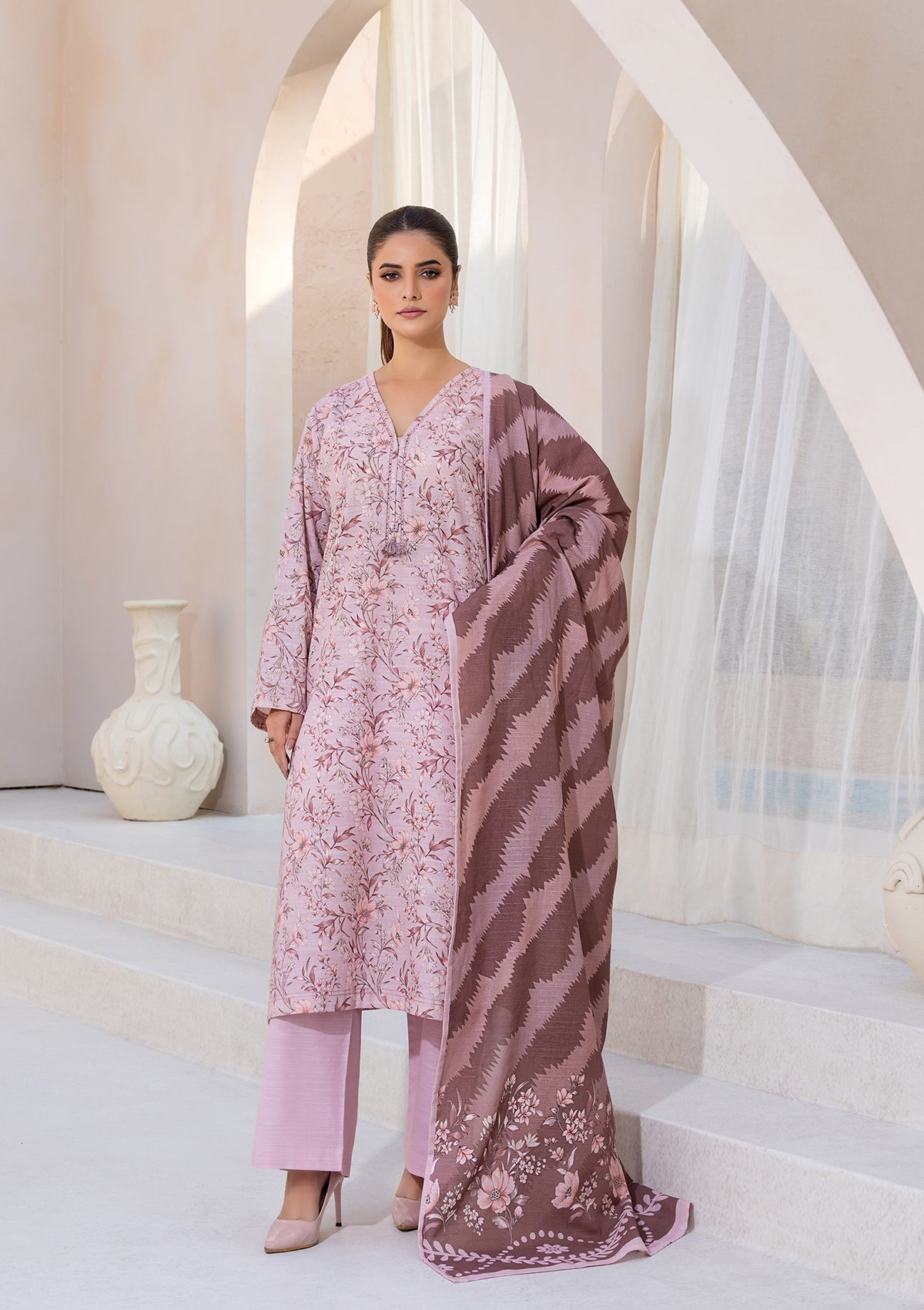 PRINTED KHADDAR BT6526-PNK