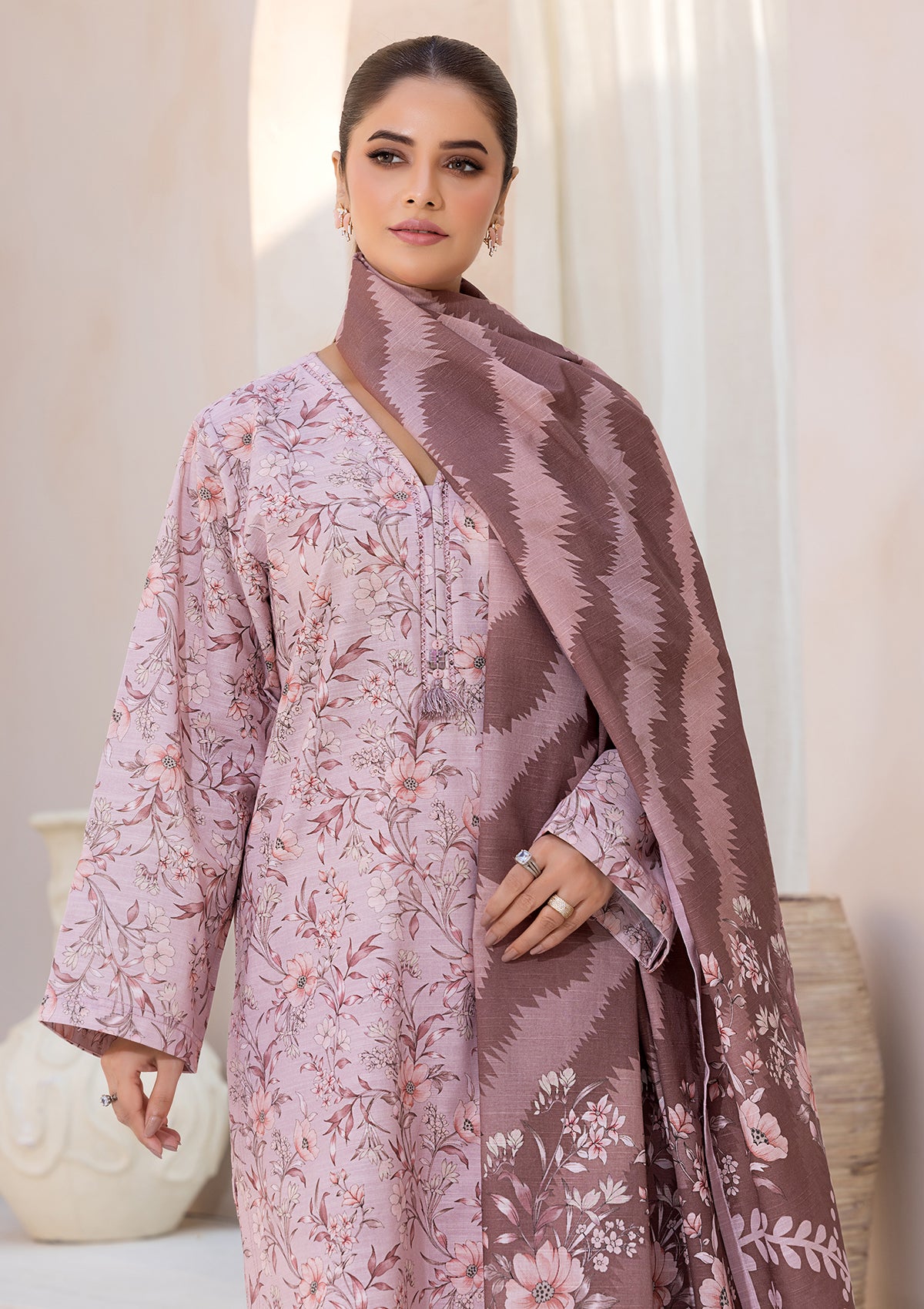 PRINTED KHADDAR BT6526-PNK