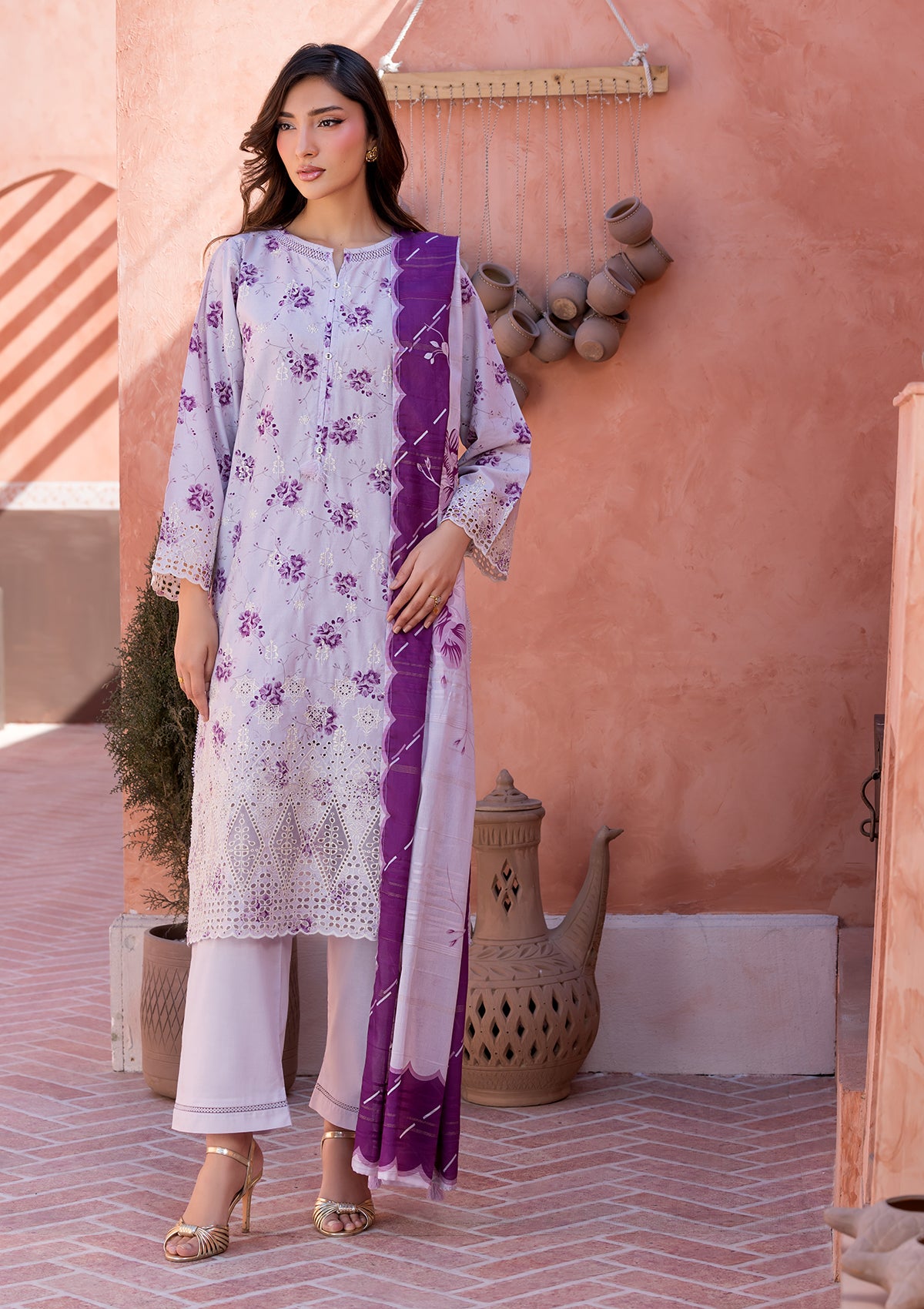 PRINTED CHICKENKARI LAWN BT006697-LPR