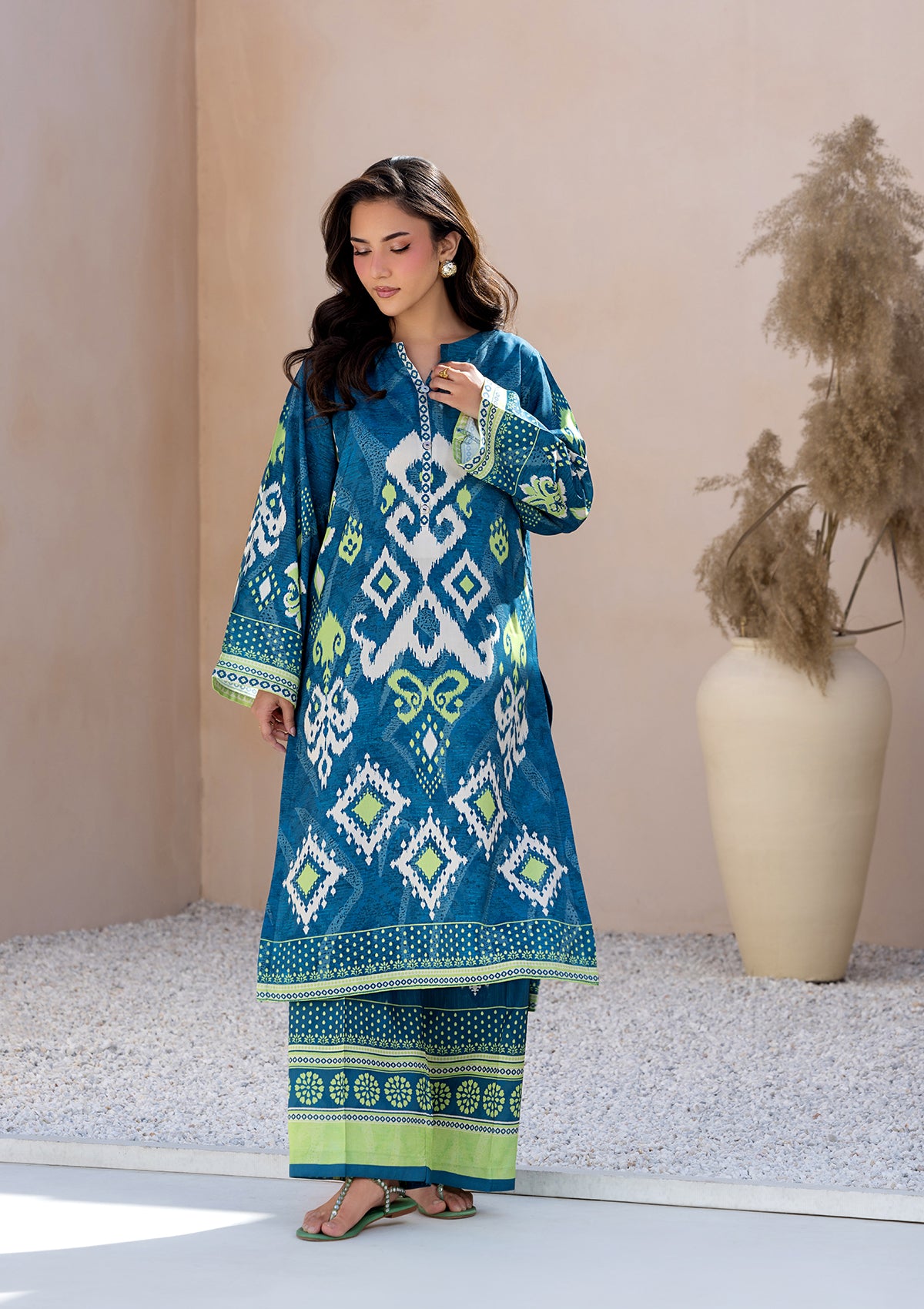 PRINTED LAWN BT006685-BLU