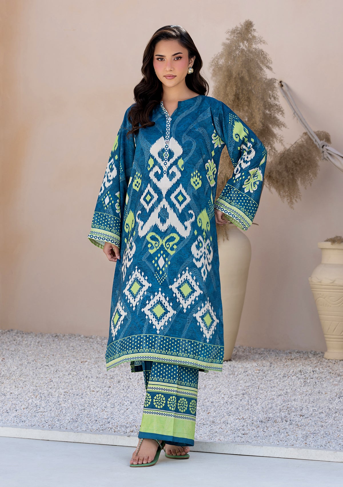 PRINTED LAWN BT006685-BLU