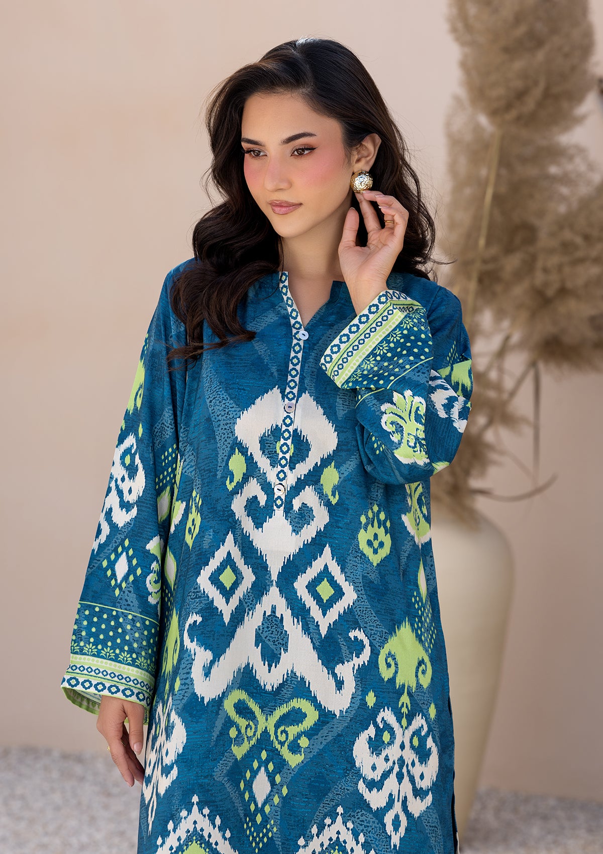 PRINTED LAWN BT006685-BLU