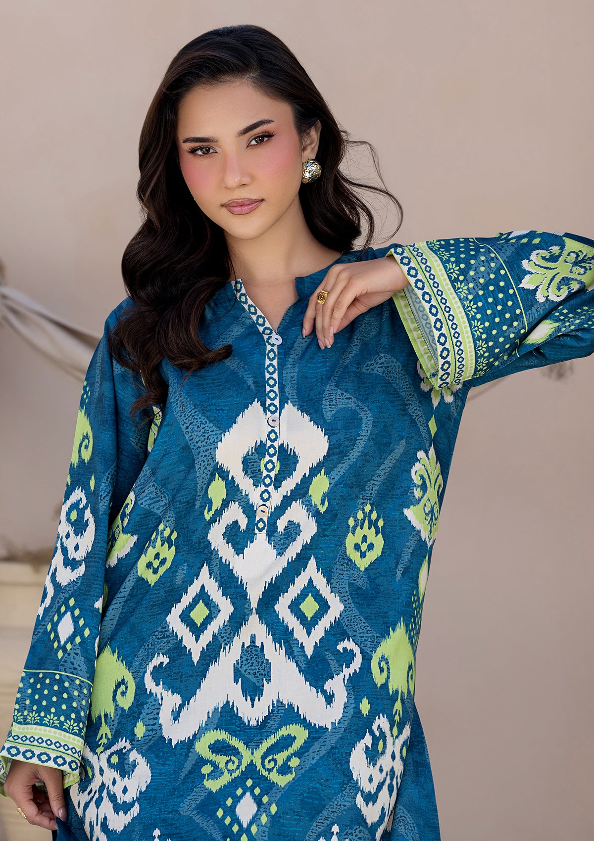 PRINTED LAWN BT006685-BLU