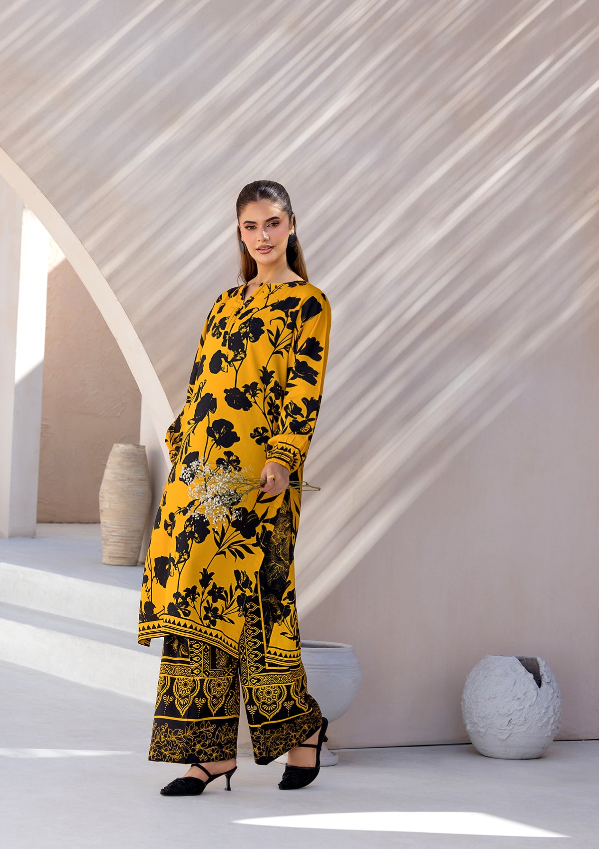 PRINTED LAWN BT006685-YLW