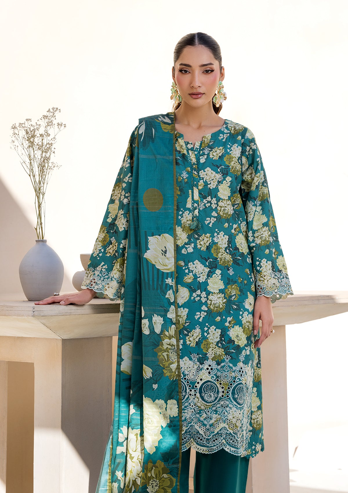 PRINTED CHICKENKARI LAWN BT006697-CGR