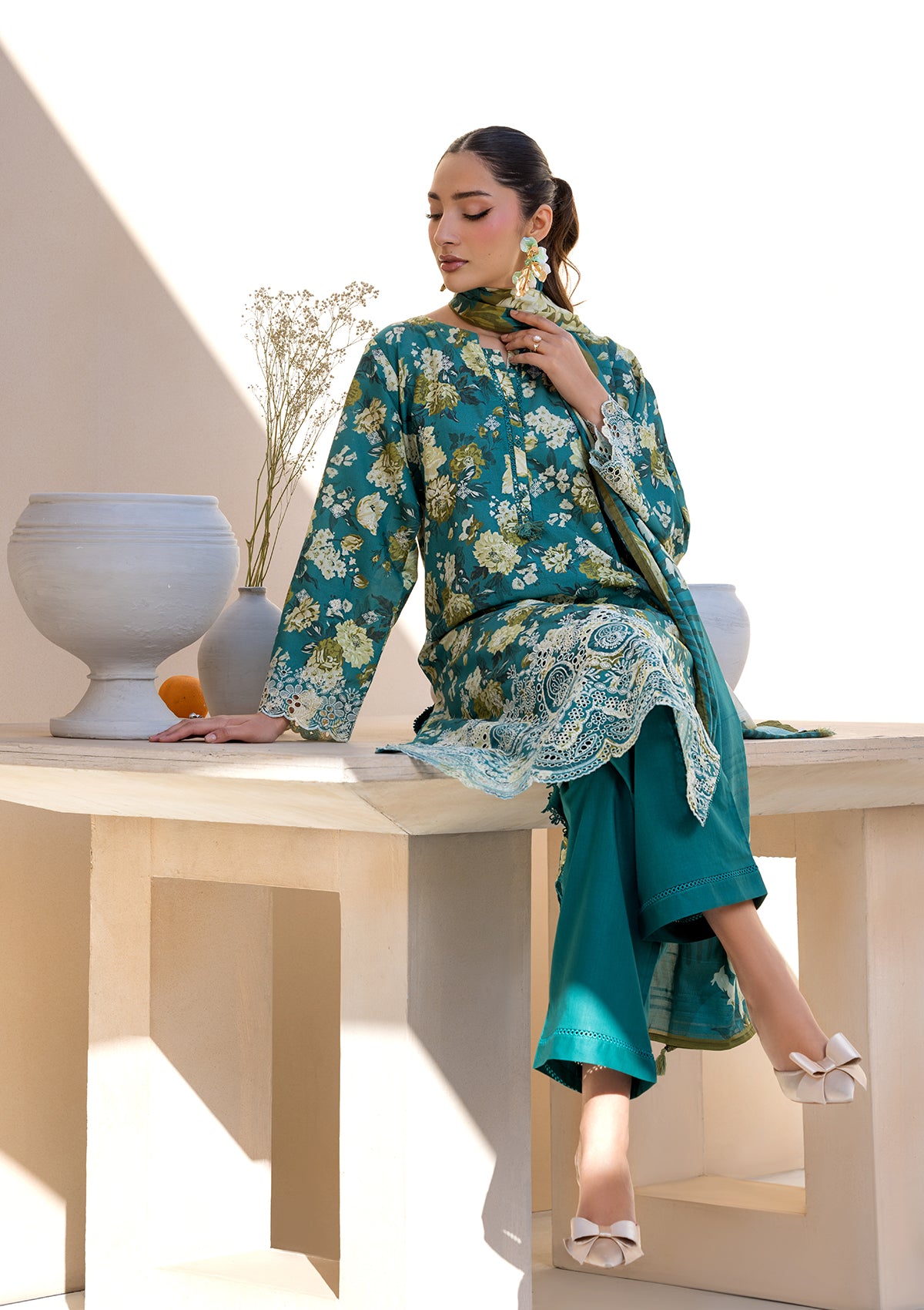 PRINTED CHICKENKARI LAWN BT006697-CGR