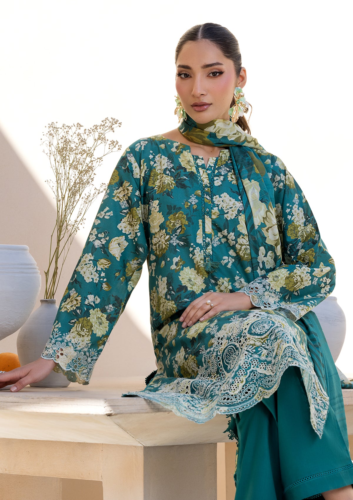 PRINTED CHICKENKARI LAWN BT006697-CGR