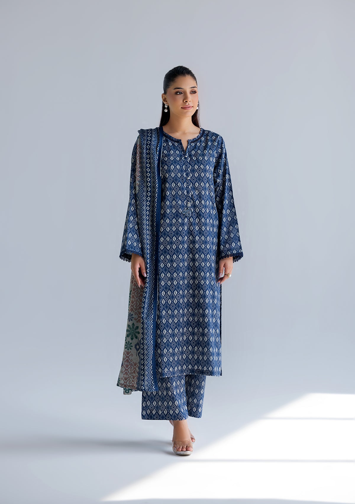 PRINTED LAWN BT006760-BLU
