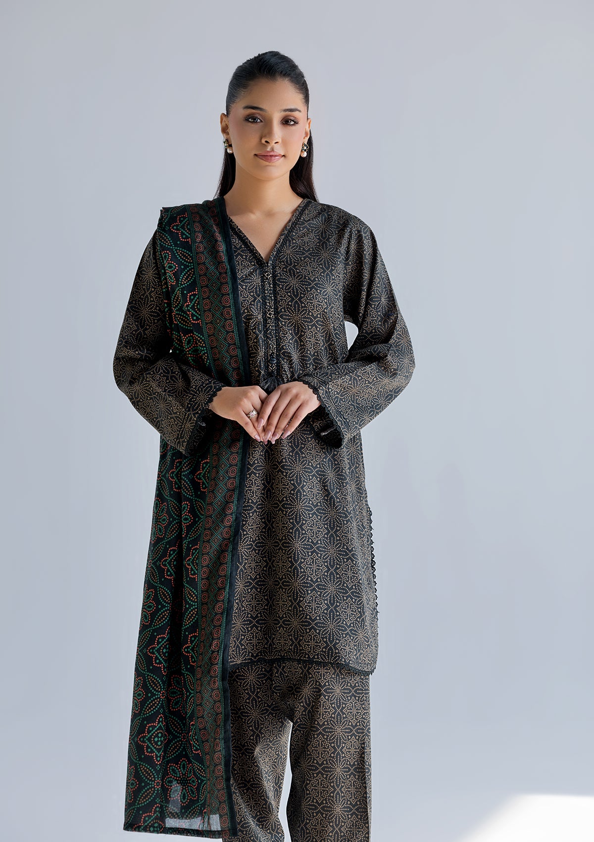 PRINTED LAWN BT006760-BLK