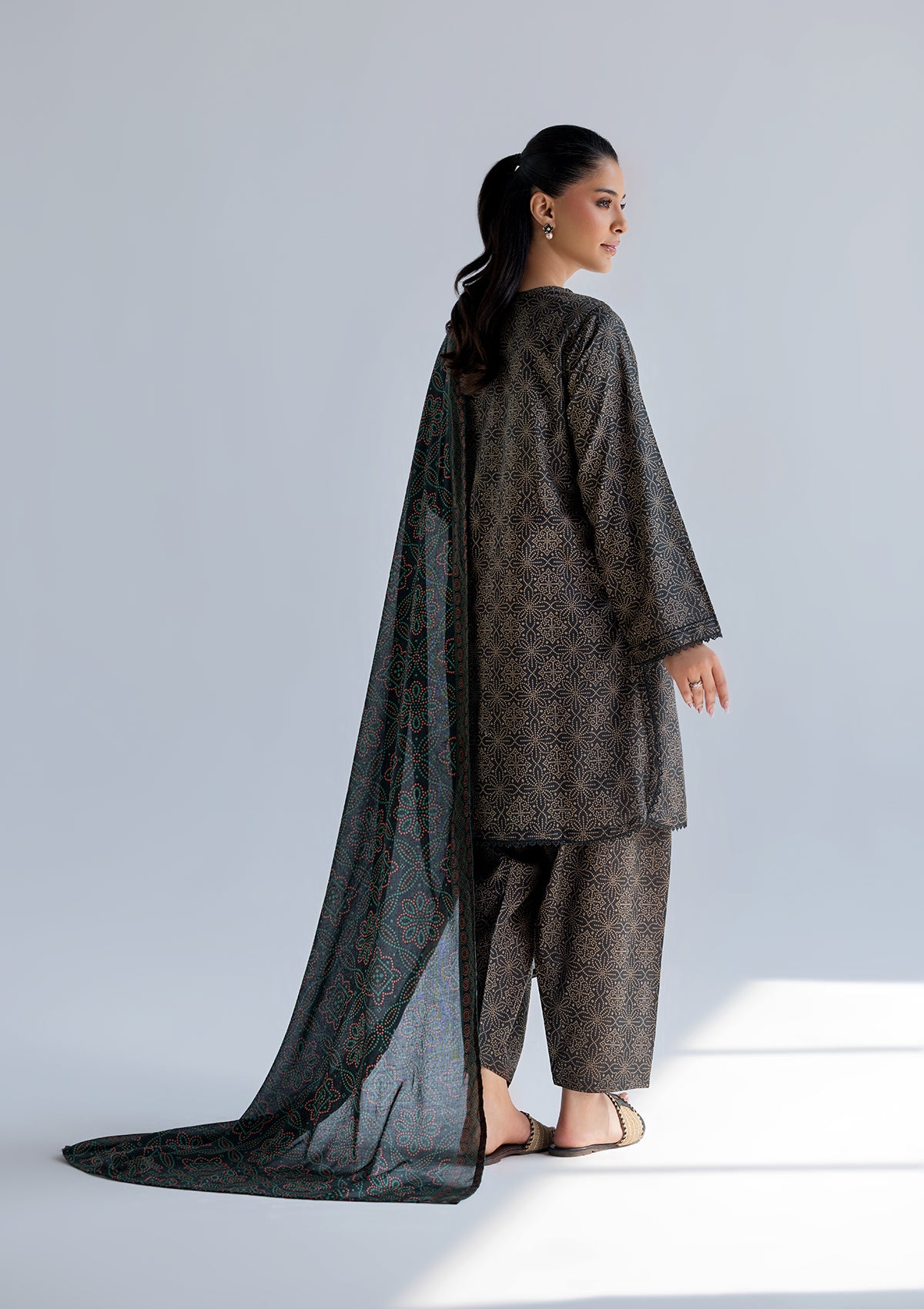 PRINTED LAWN BT006760-BLK