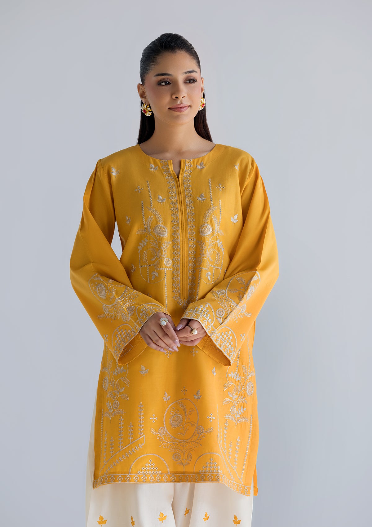 EMBROIDERED COTTON BT006686-YLW