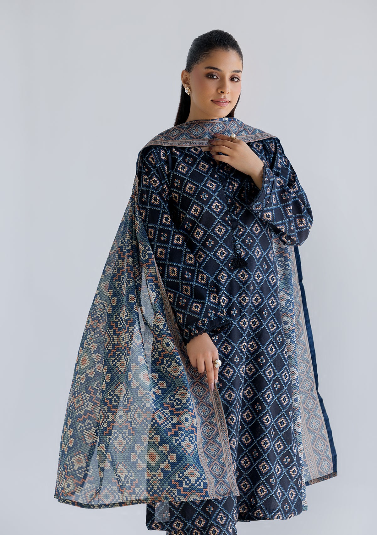 PRINTED LAWN BT006760-DBL