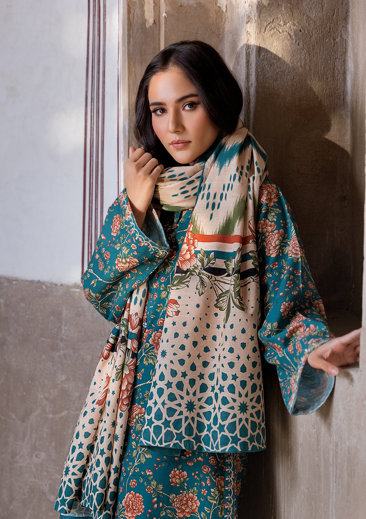 EMBROIDERED KHADDAR BT6512-CGN