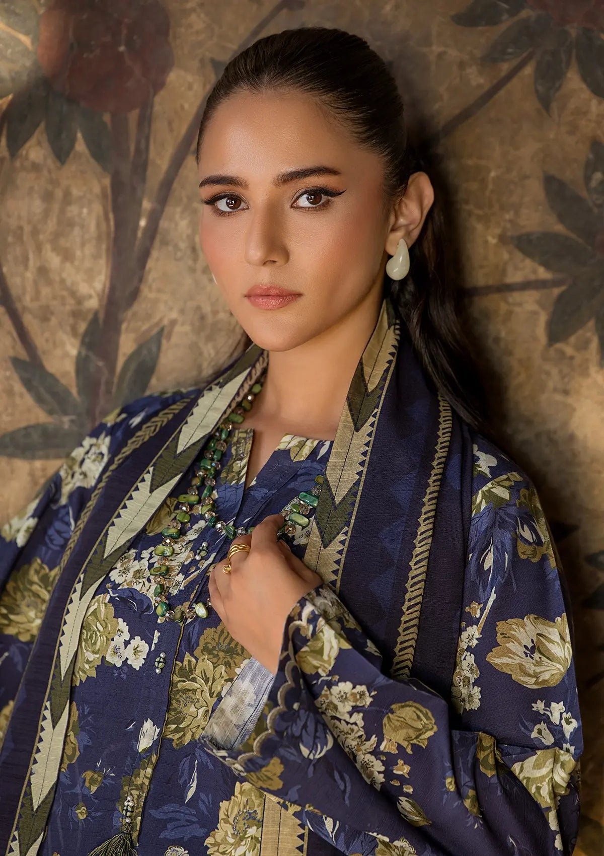 EMBROIDERED KHADDAR BT6512-NBL Bin Tayyab