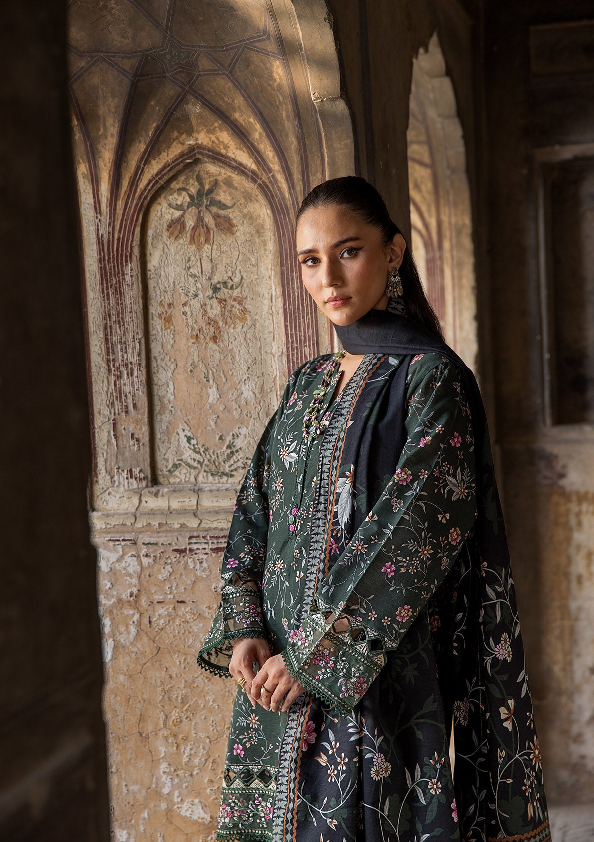 EMBROIDERED KHADDAR BT6513-DGN