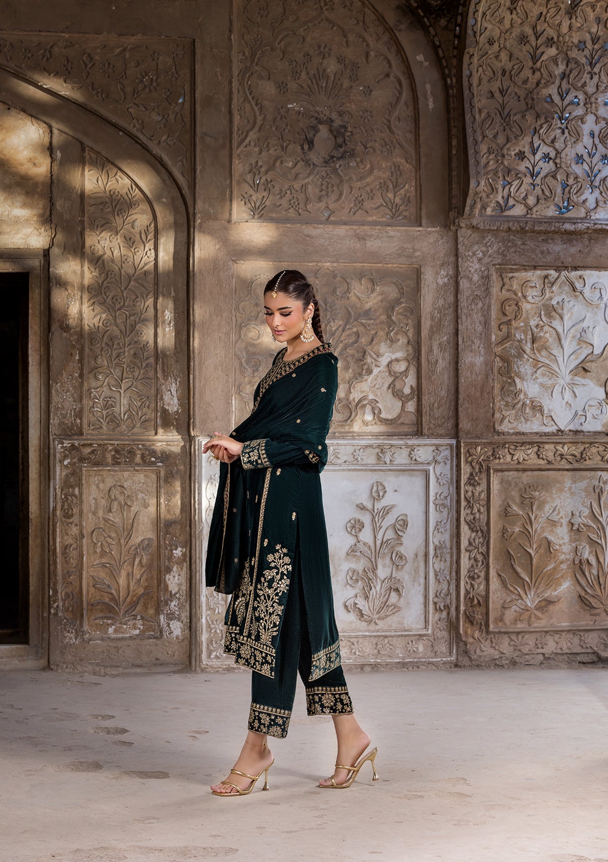 Embroidered Velvet BT6529-CGN