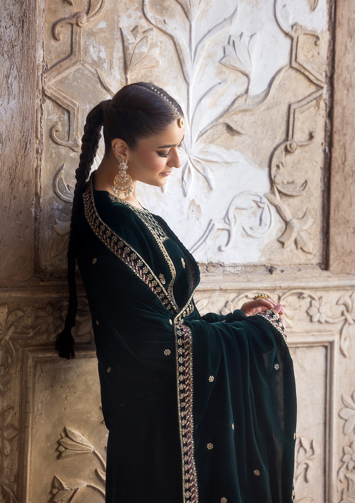 Embroidered Velvet BT6529-CGN