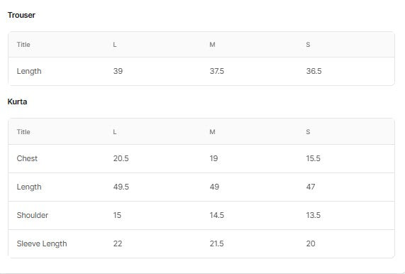 BT006309-LMN Size Chart
