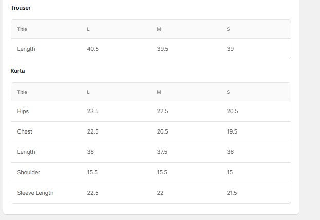 BT006310-PNK Size Chart