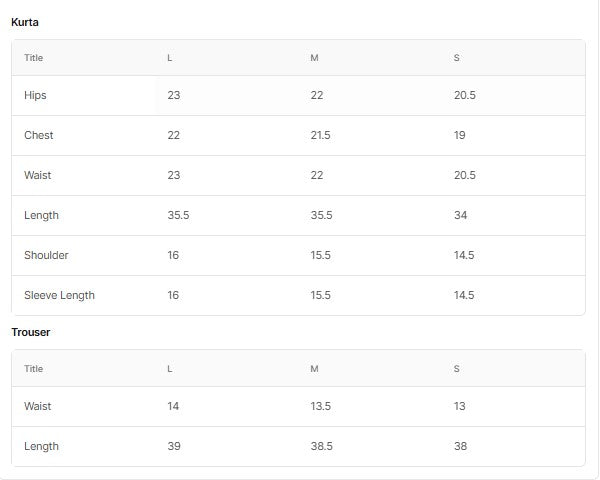 LUXURY Embroidered organza  BT006824-DPG Size Chart