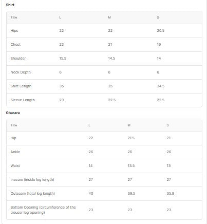LUXURY Embroidered ORGANZA BT006829-PRP Size Chart
