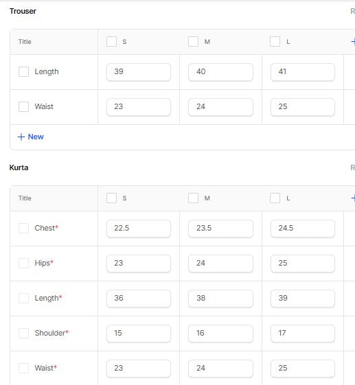 Embroidered Organza BT6558-MNT Size Chart