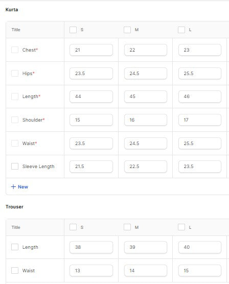 Embroidered Chiffon BT006679-MRD Size Chart