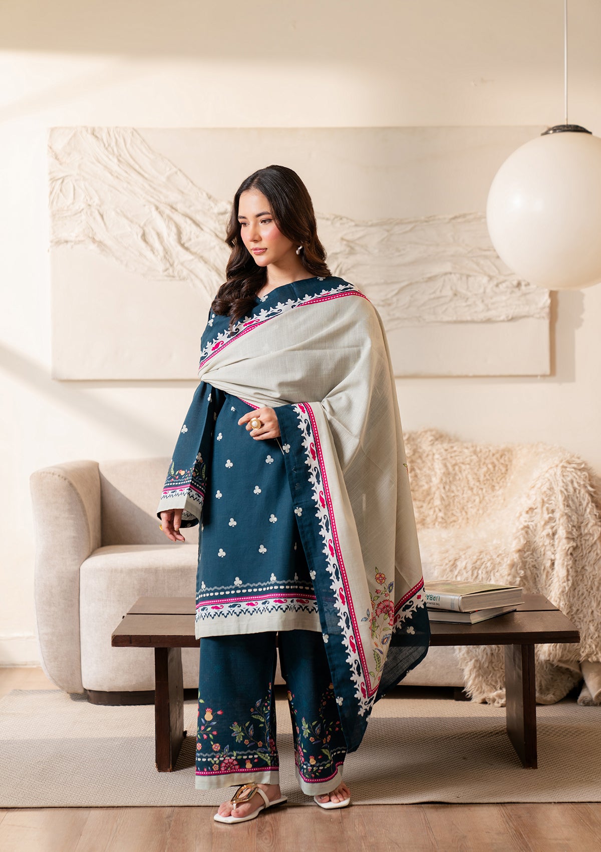 PRINTED KHADDAR BT006966-BLU