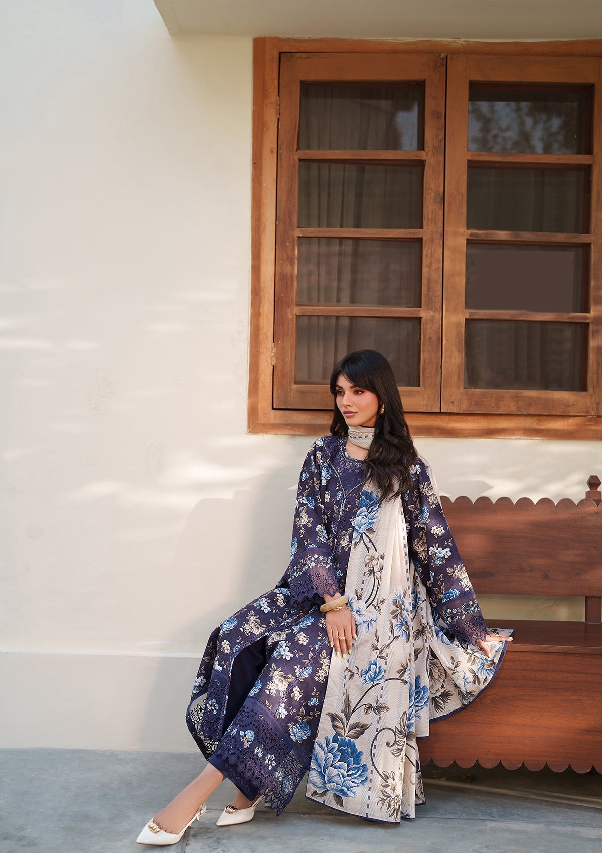 Embroidered Khaddar BT6565-NBL Bin Tayyab