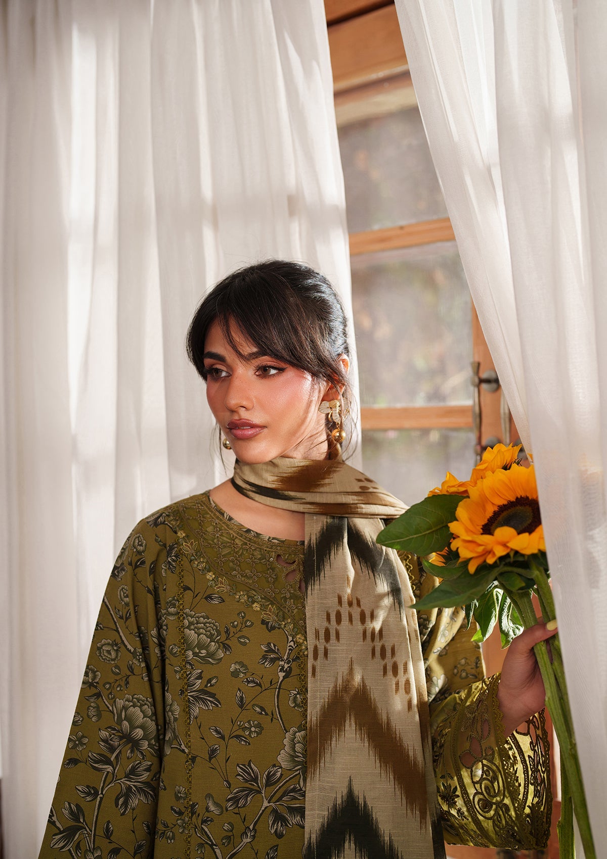 Embroidered Khaddar BT6565-OLV Bin Tayyab