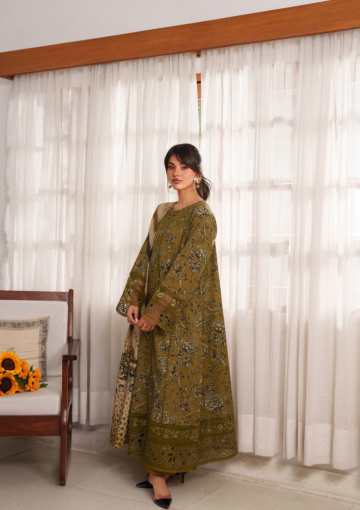 Embroidered Khaddar BT6565-OLV Bin Tayyab