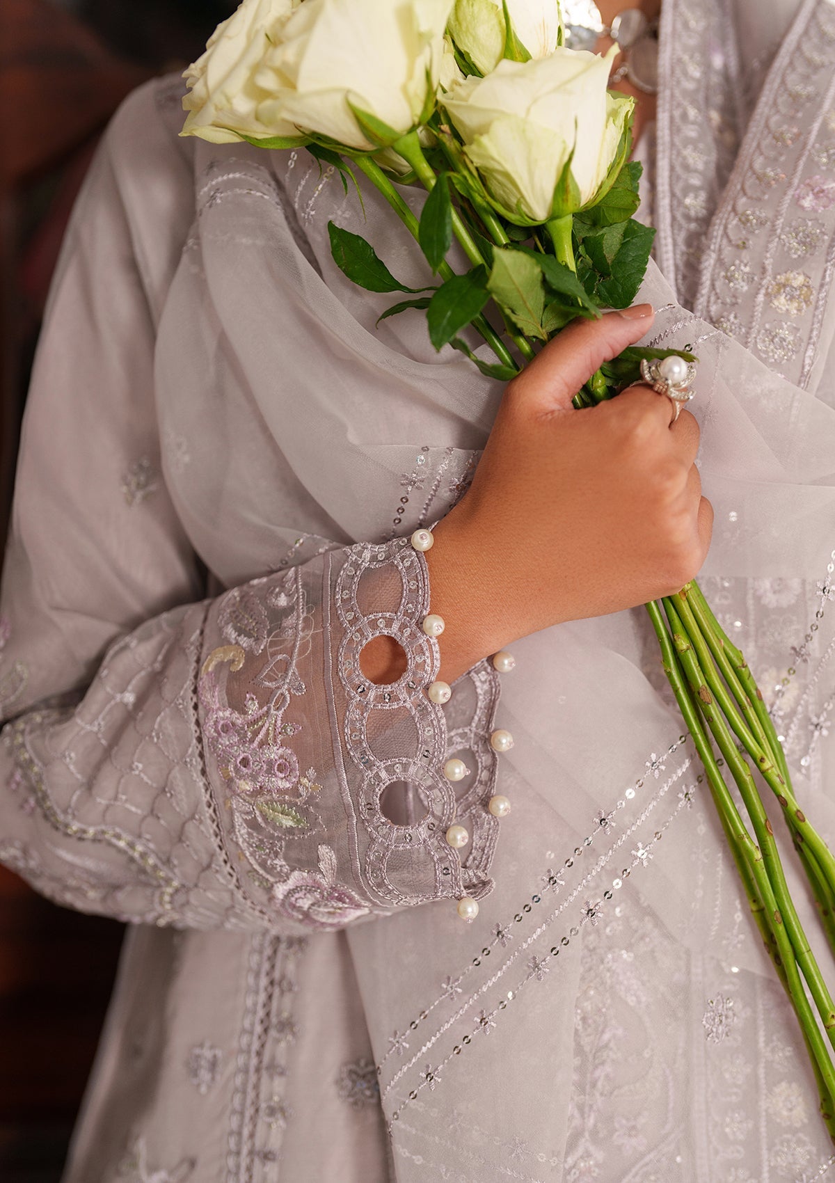 Embroidered Organza BT6537-L-PPR Bin Tayyab