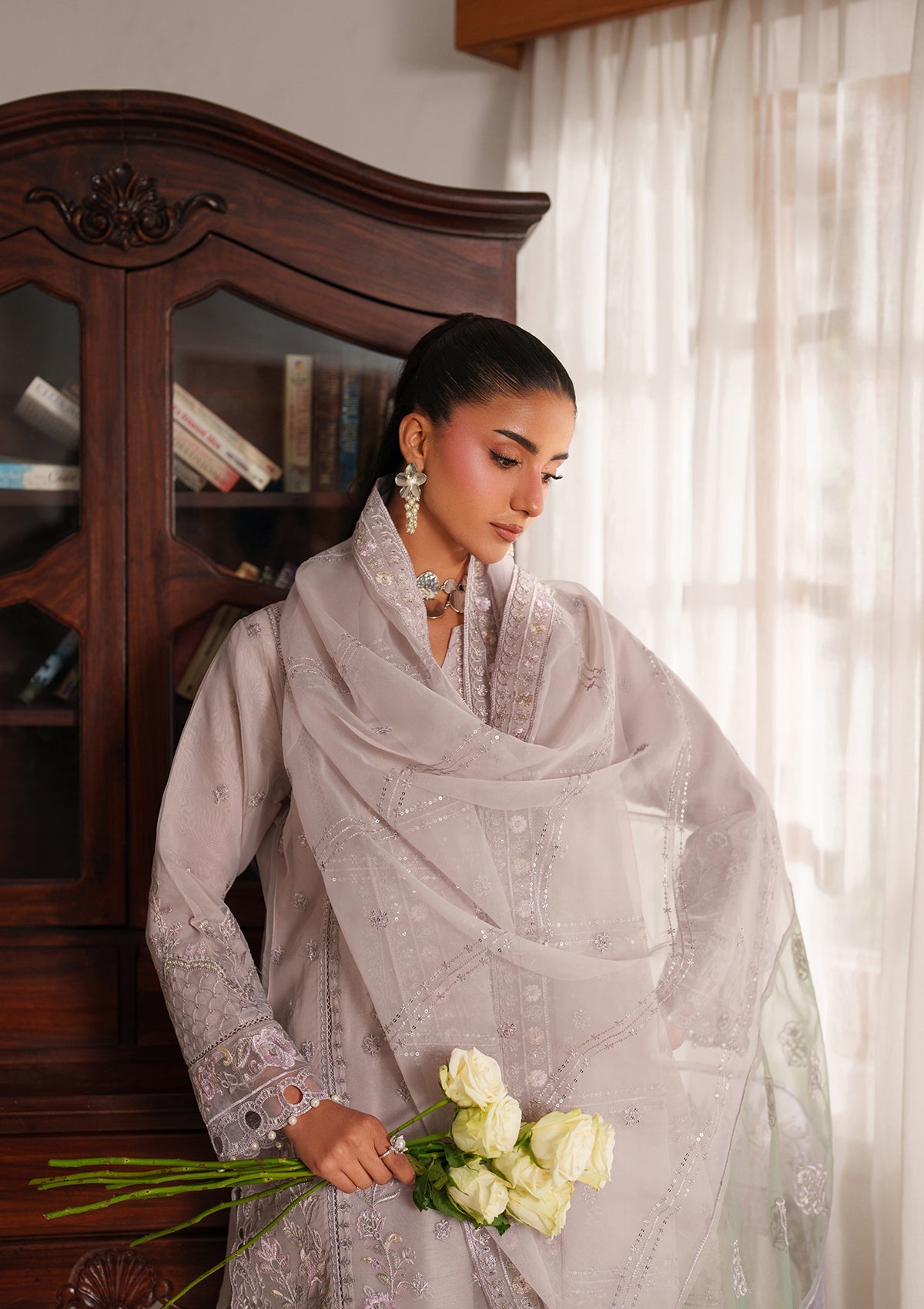 Embroidered Organza BT6537-L-PPR Bin Tayyab