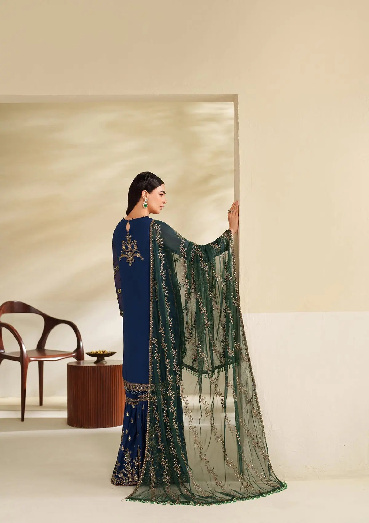 Embroidered Chiffon BT6528-BLU Bin Tayyab