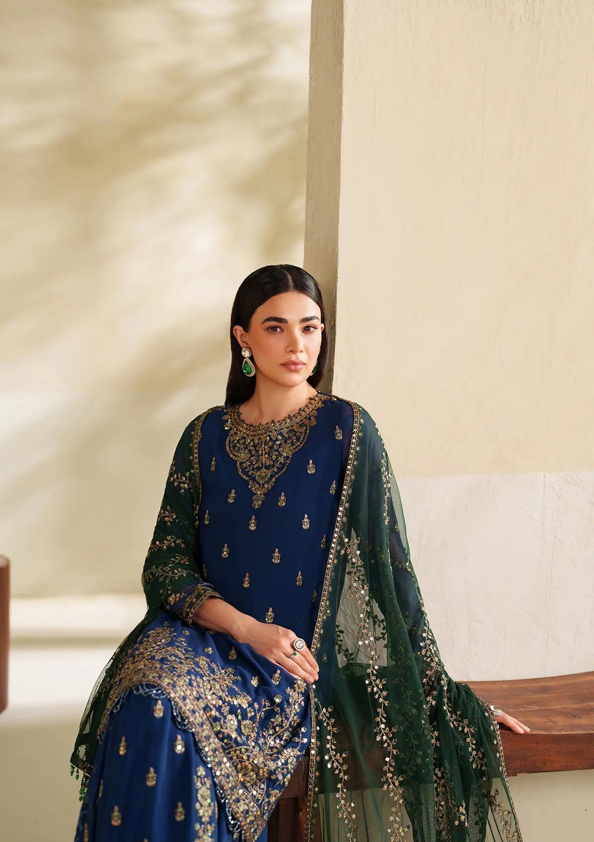 Embroidered Chiffon BT6528-BLU Bin Tayyab