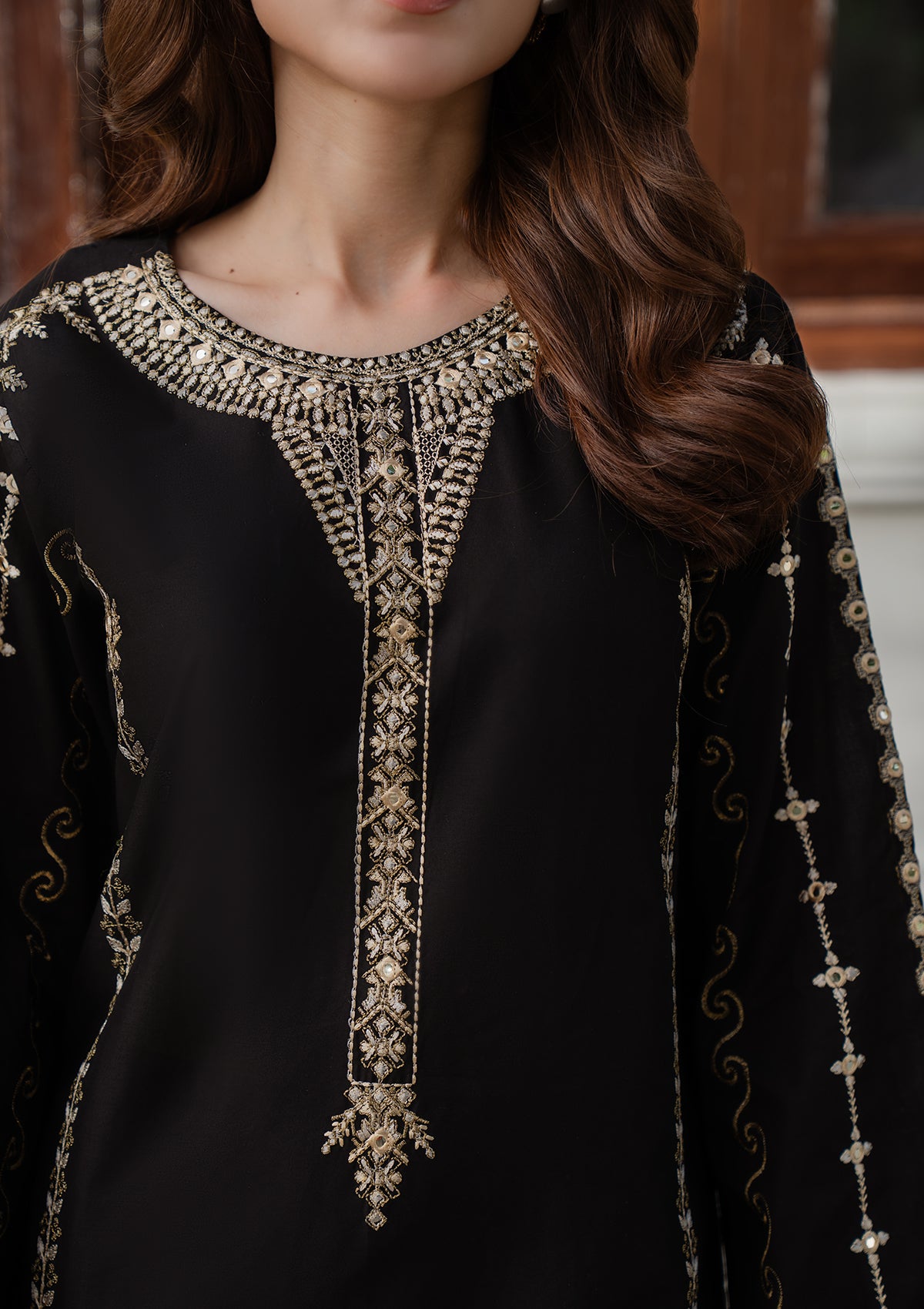 EMBROIDERED COTTON BT006832-BLK