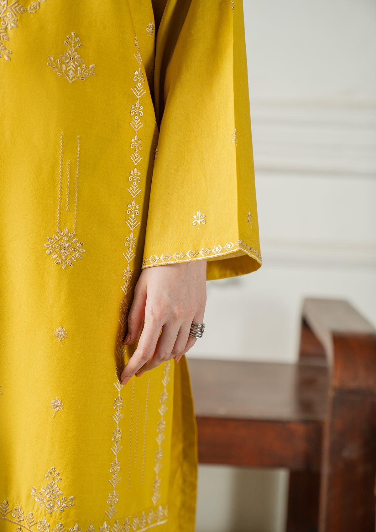 EMBROIDERED COTTON BT006832-YLW