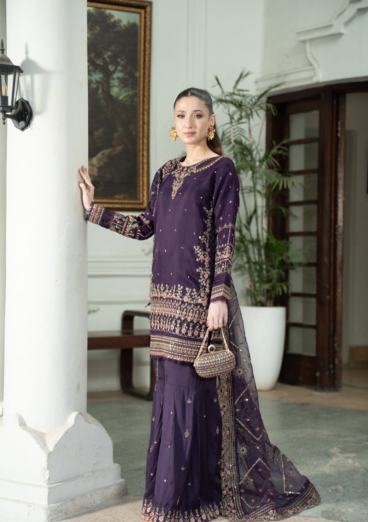 LUXURY Embroidered ORGANZA BT006829-PRP