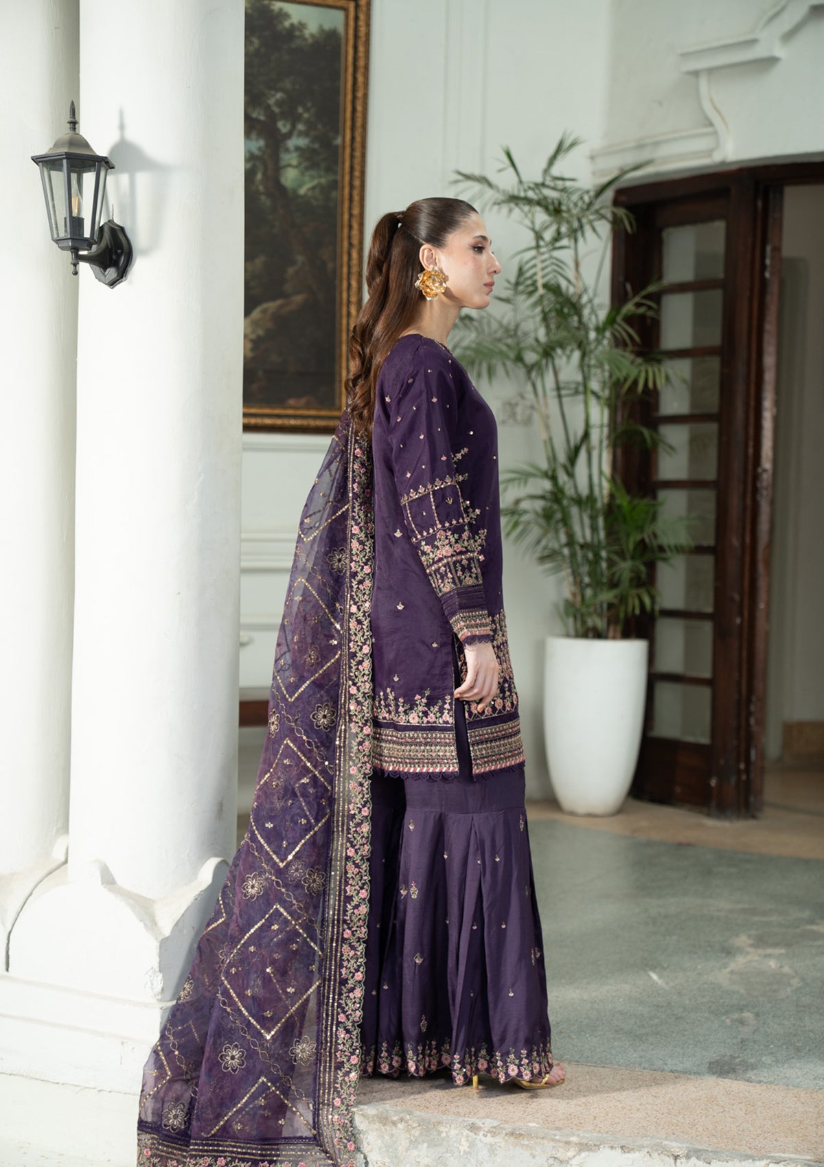 LUXURY Embroidered ORGANZA BT006829-PRP