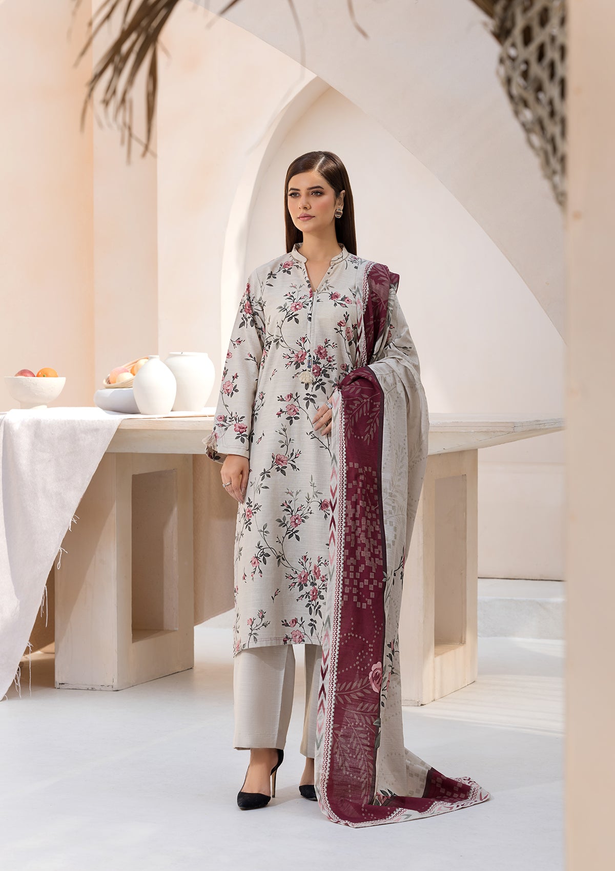 PRINTED KHADDAR BT6547-MGY