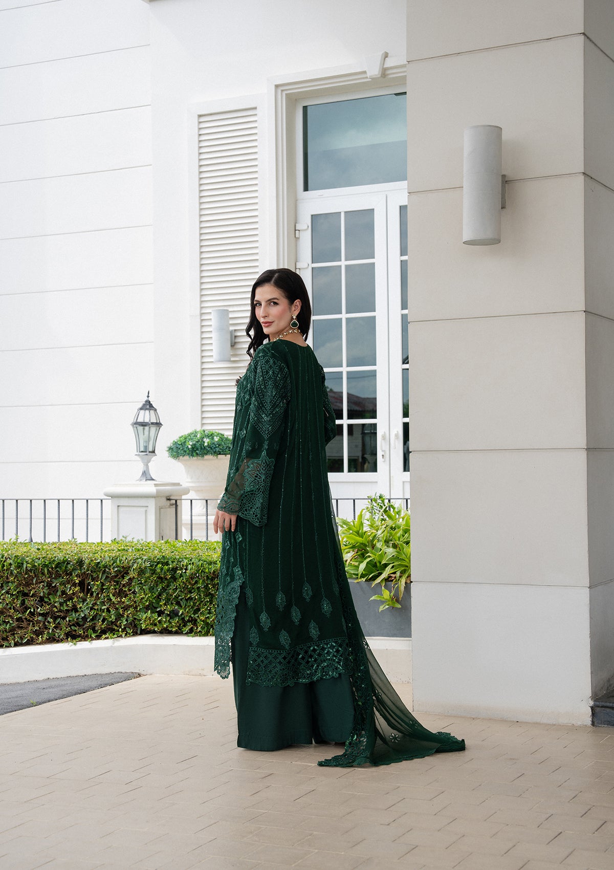 Embroidered Chiffon BT006981-GRN