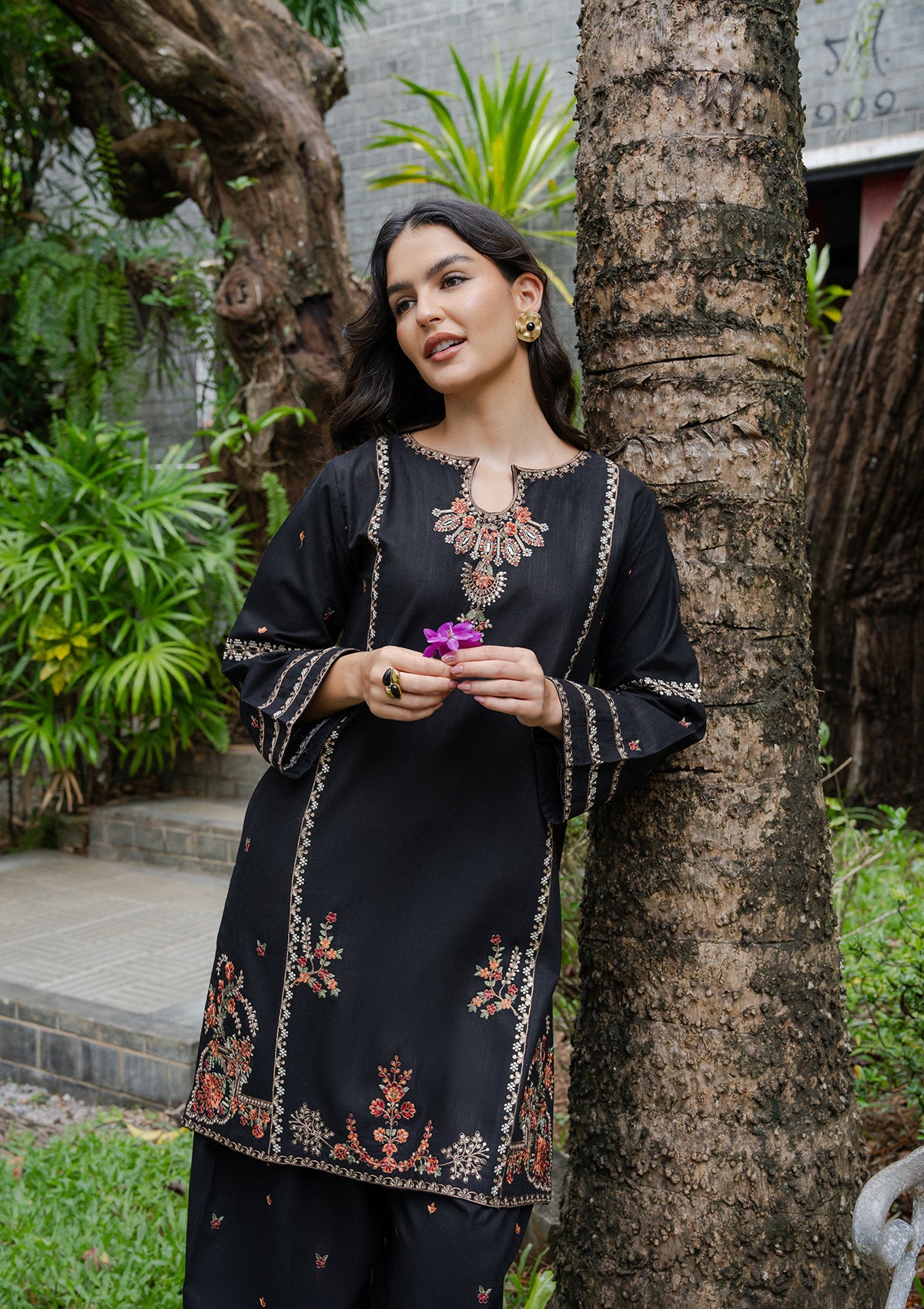 Embroidered Khaddar BT006982-BLK